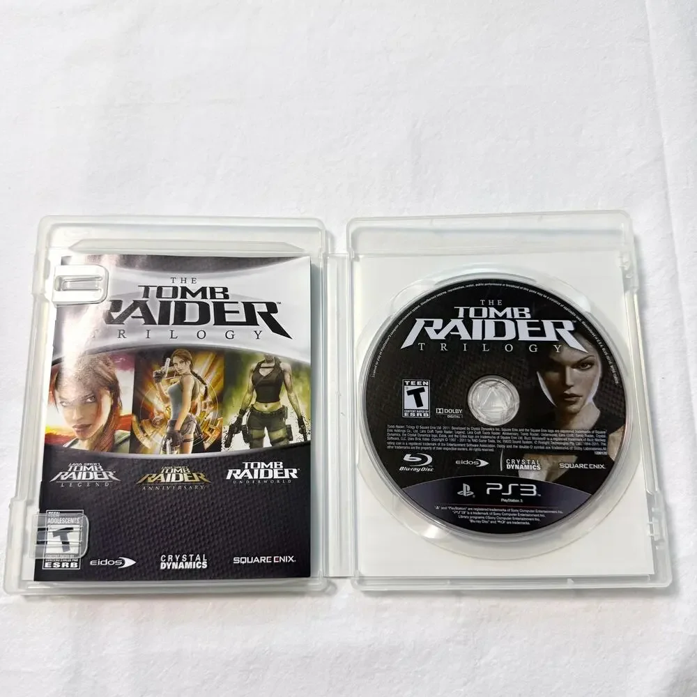 Tomb Raider Trilogy Playstation PS3 Game - CIB Tested Working - Manual Included
